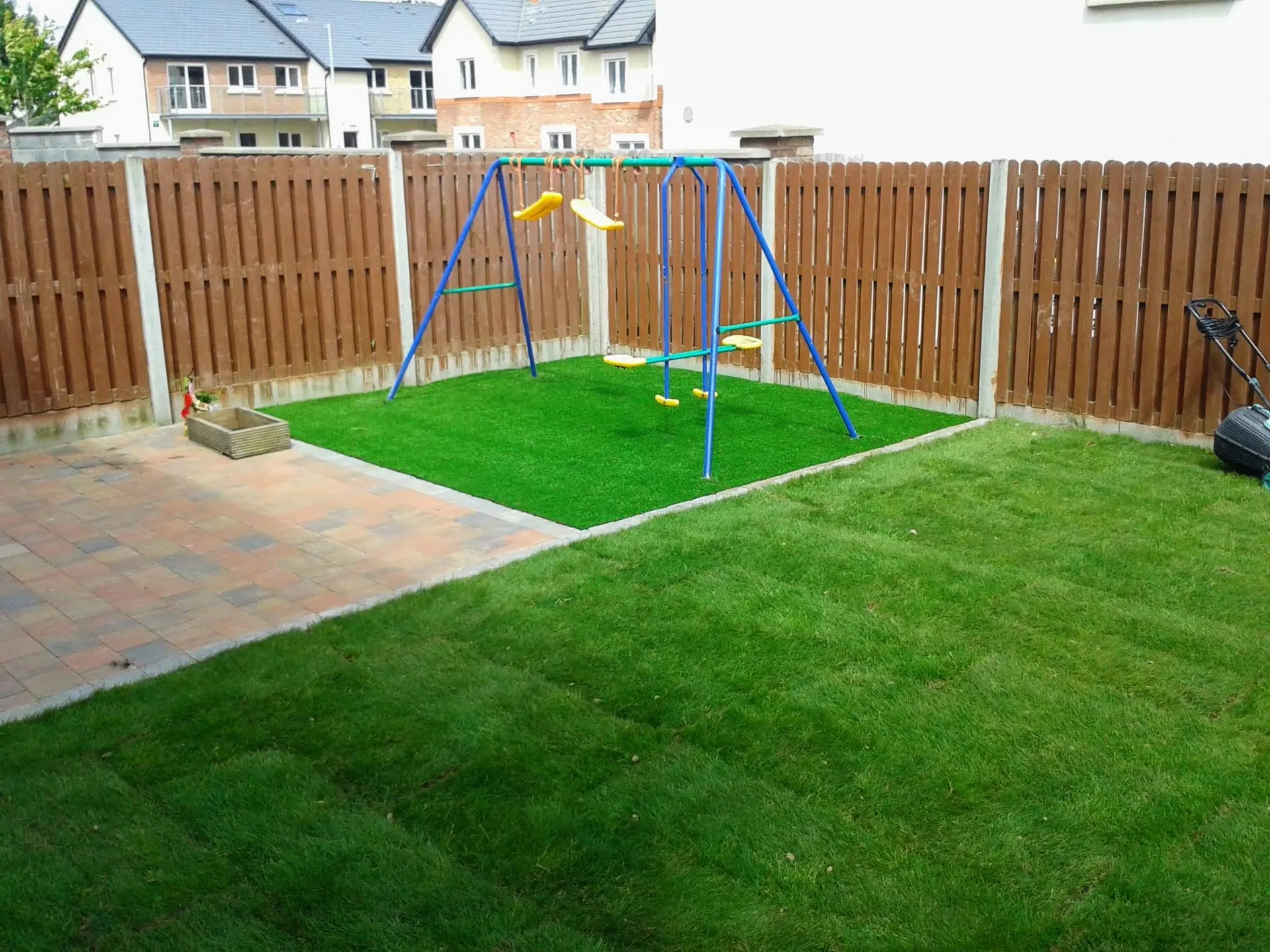 Garden landscaping project in North Dublin